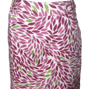 NEW EP Pro Pink White & Dash of Green Skort Skirt/ Shorts sz 12